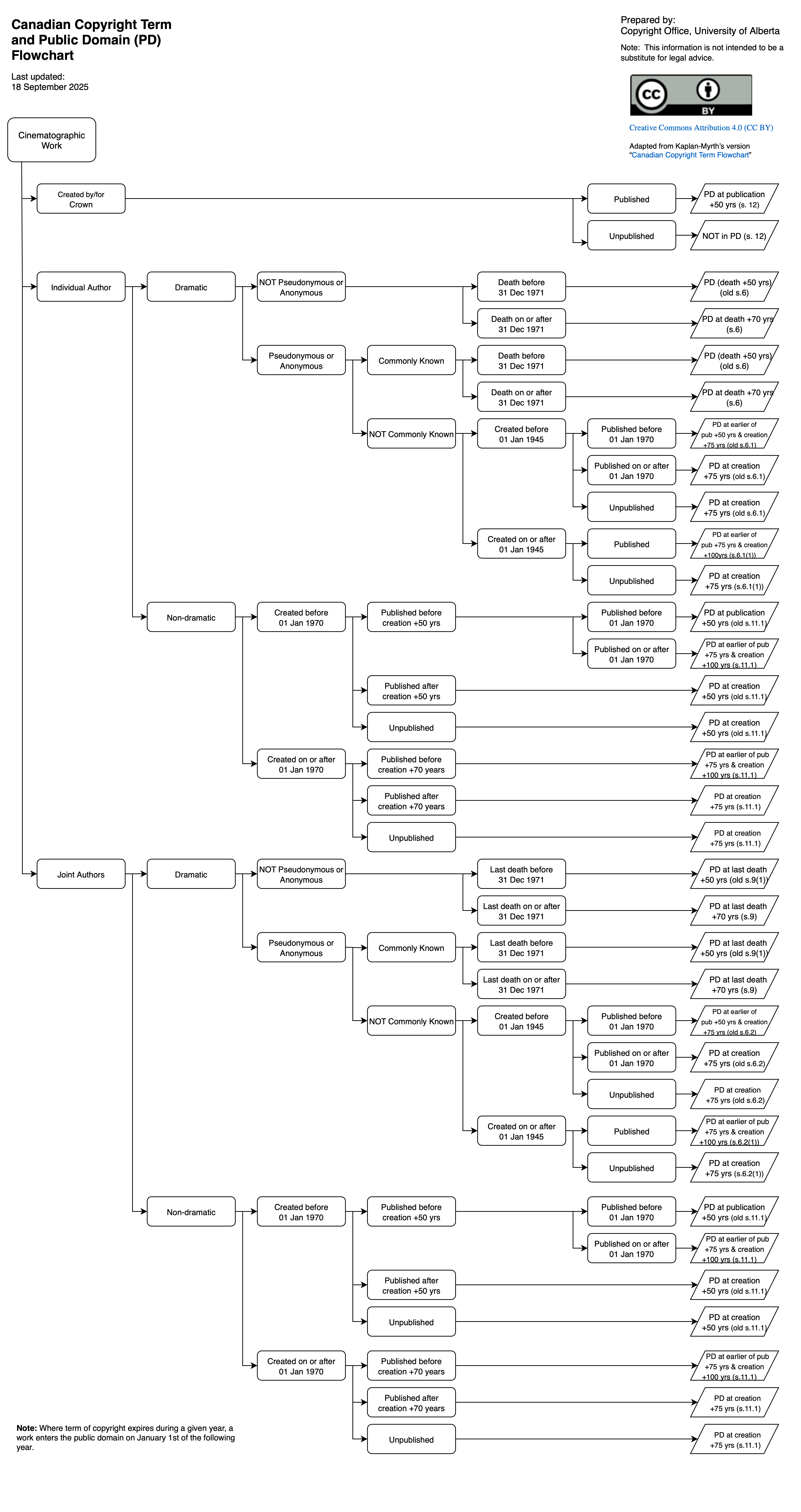 Cinematographic Works (Copyright Flow Chart)
