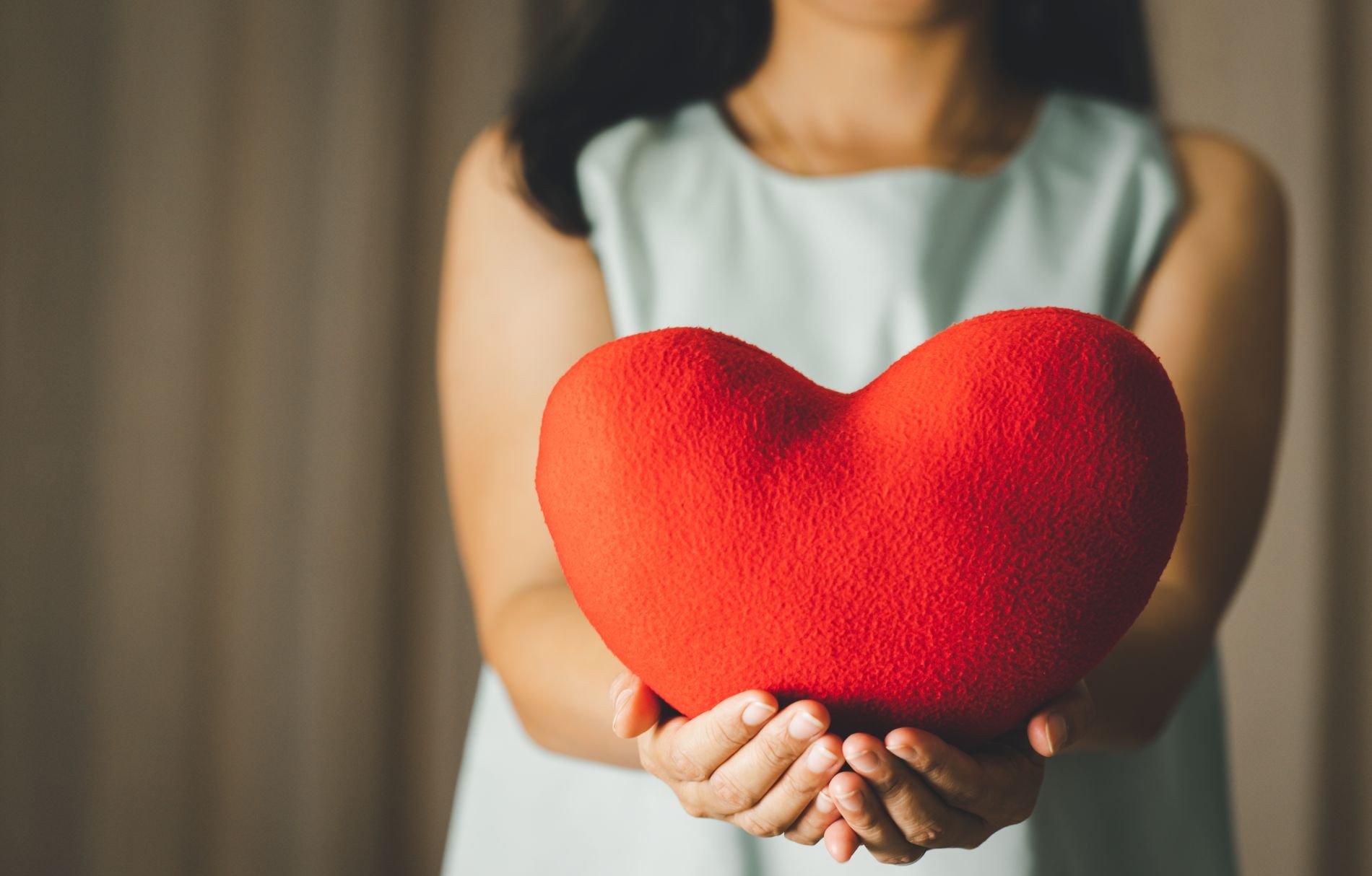hand holding a heart