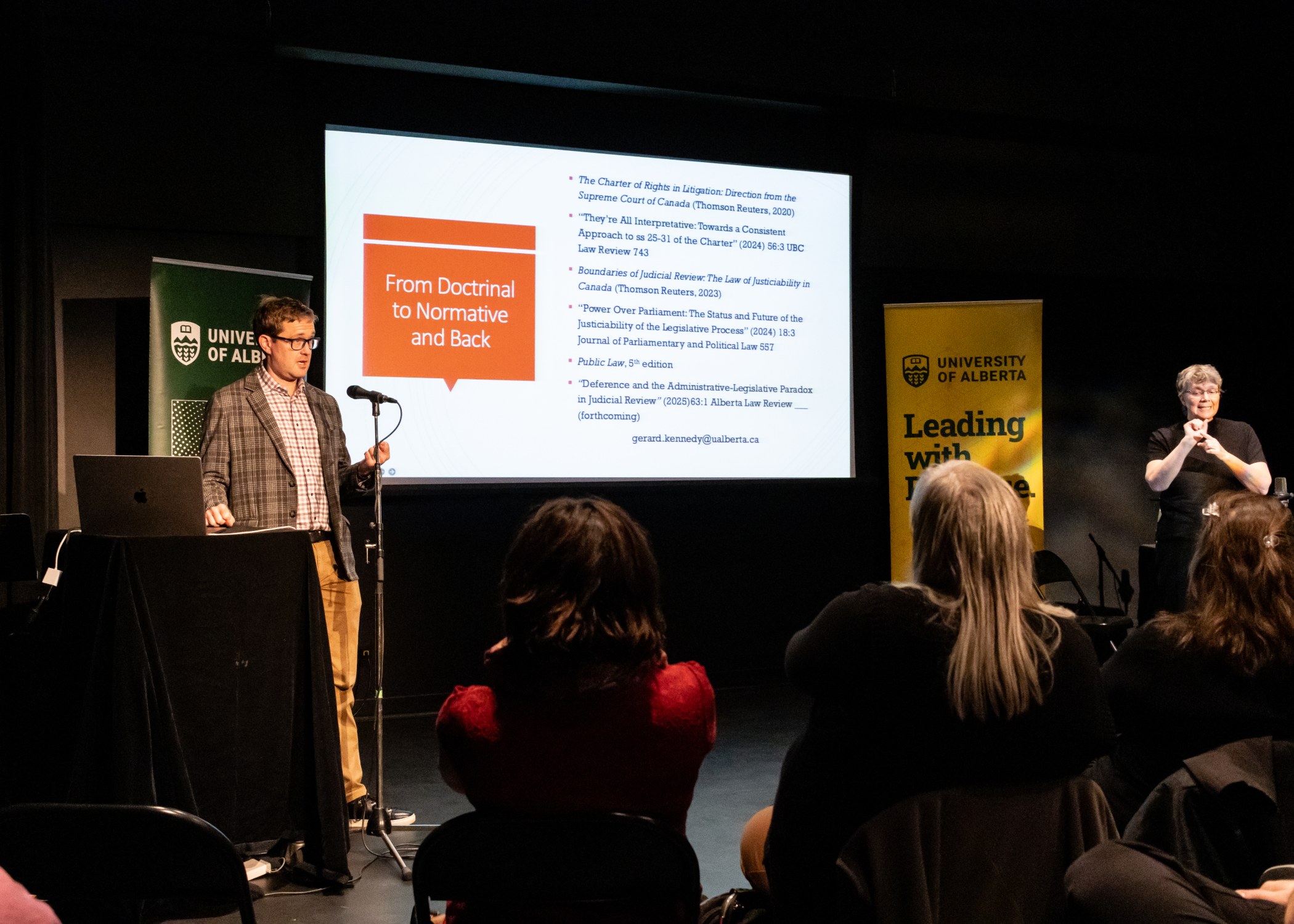 Gerard Kennedy (Faculty of Law) presents his research